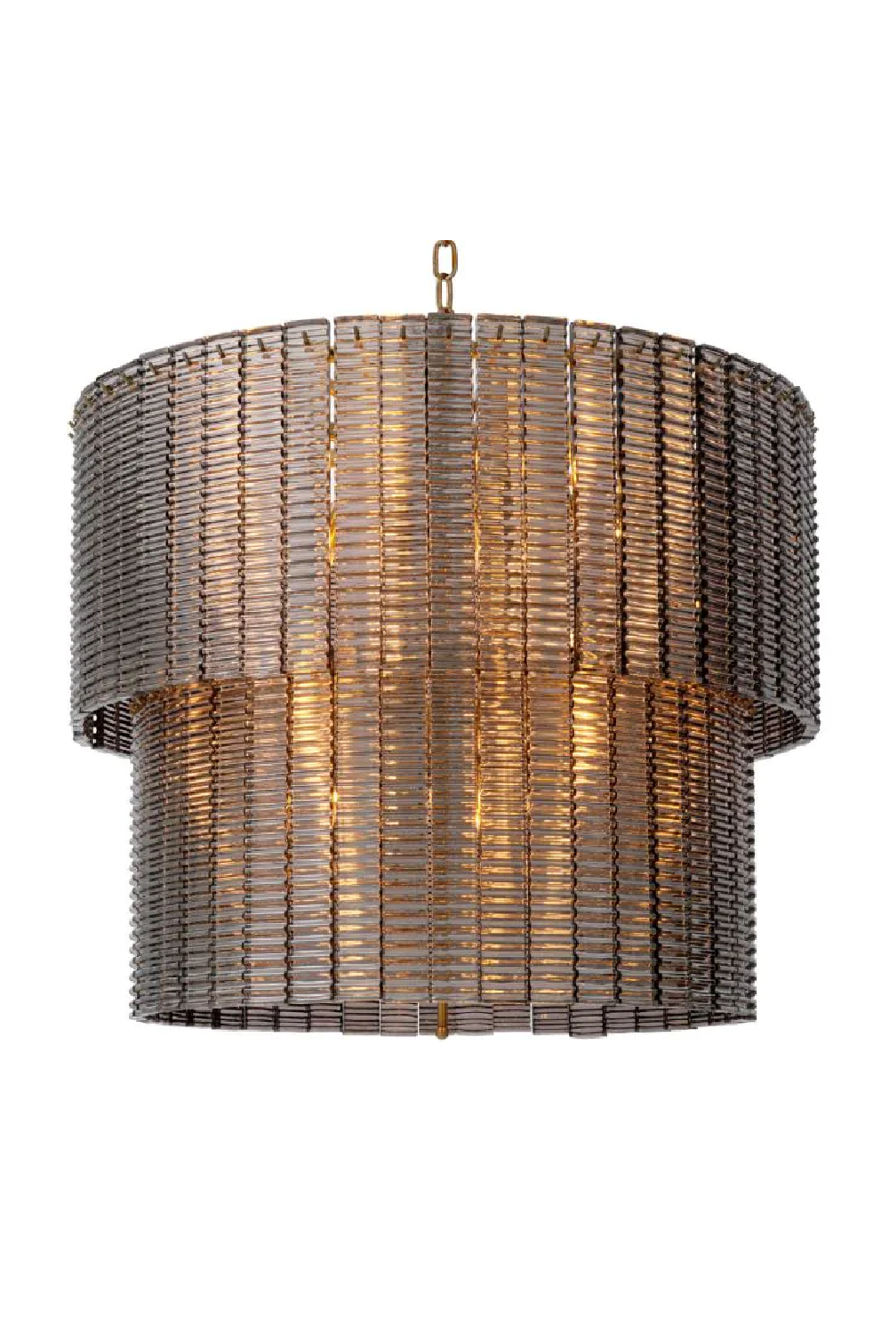 Ridged Glass Chandelier Imperial Double | Eichholtz Miami