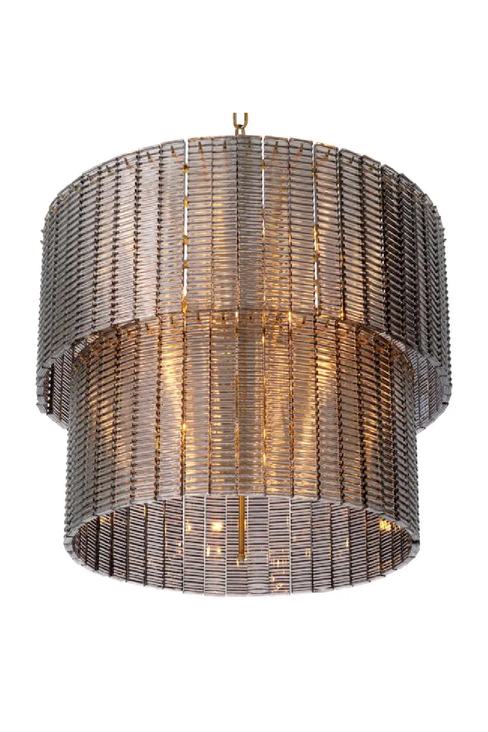 Ridged Glass Chandelier Imperial Double | Eichholtz Miami