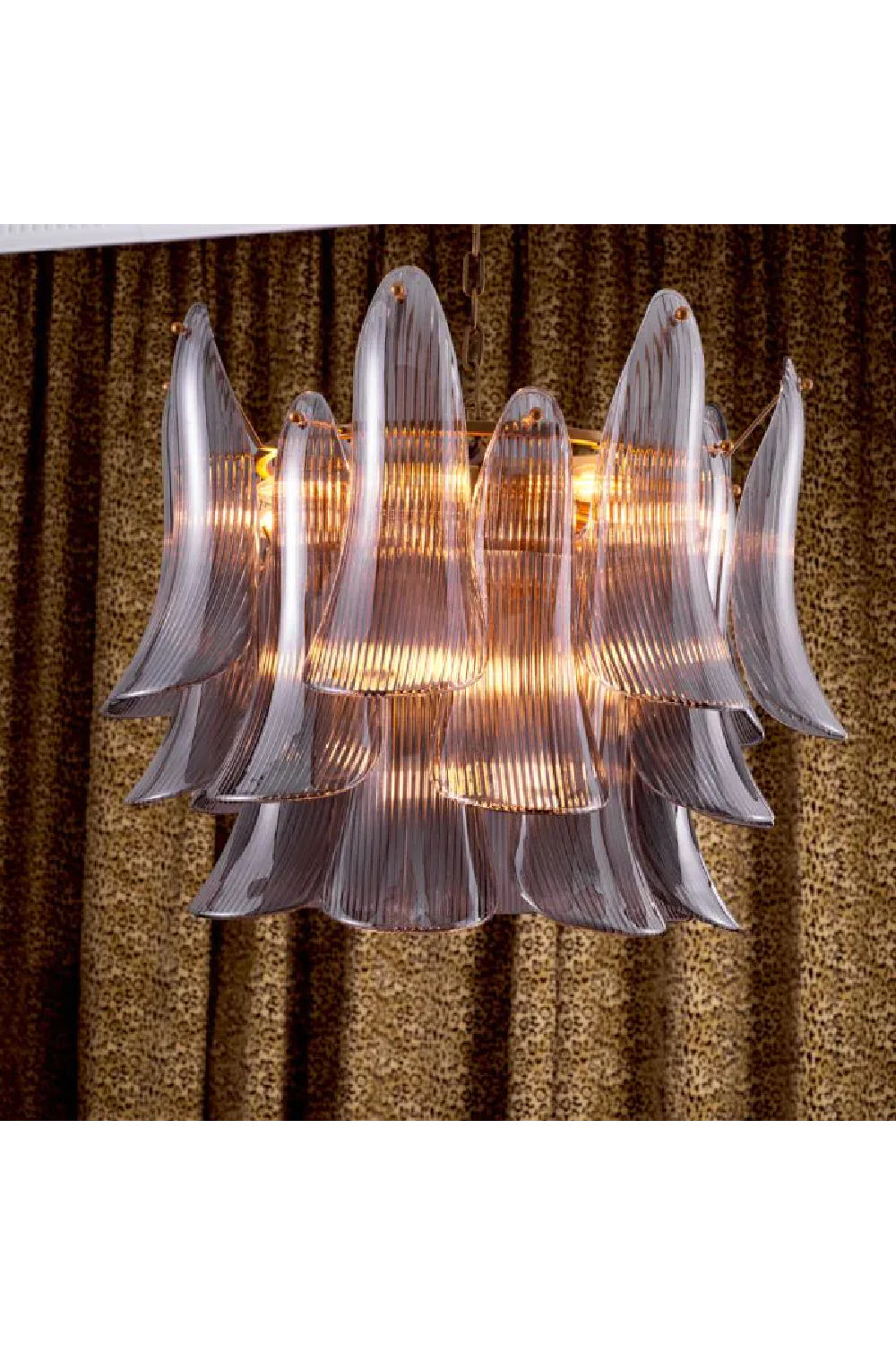 Glass Leaves Chandelier Amun | Eichholtz Miami