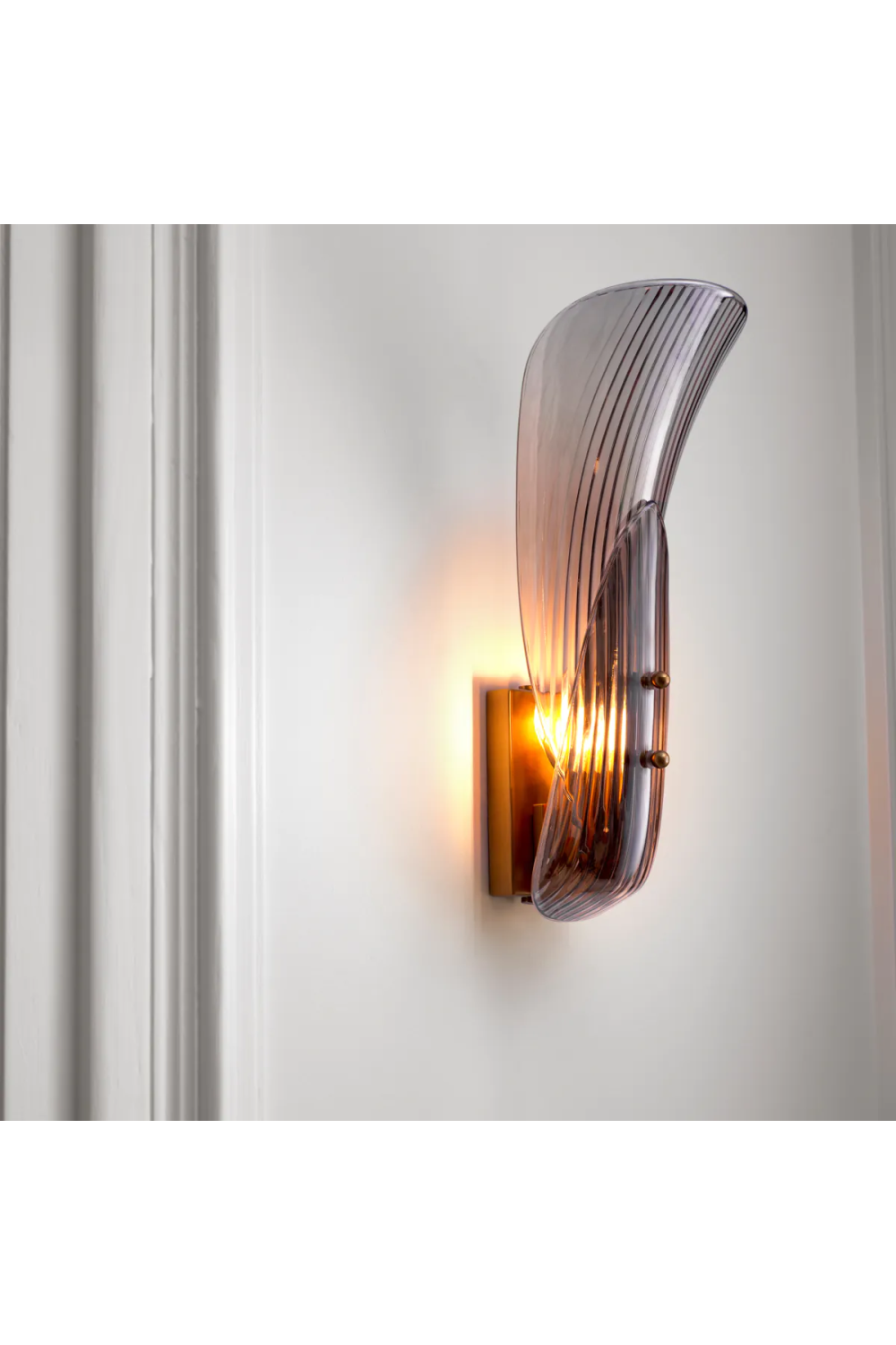 Fluted Glass Wall Lamp Amun | Eichholtz Miami