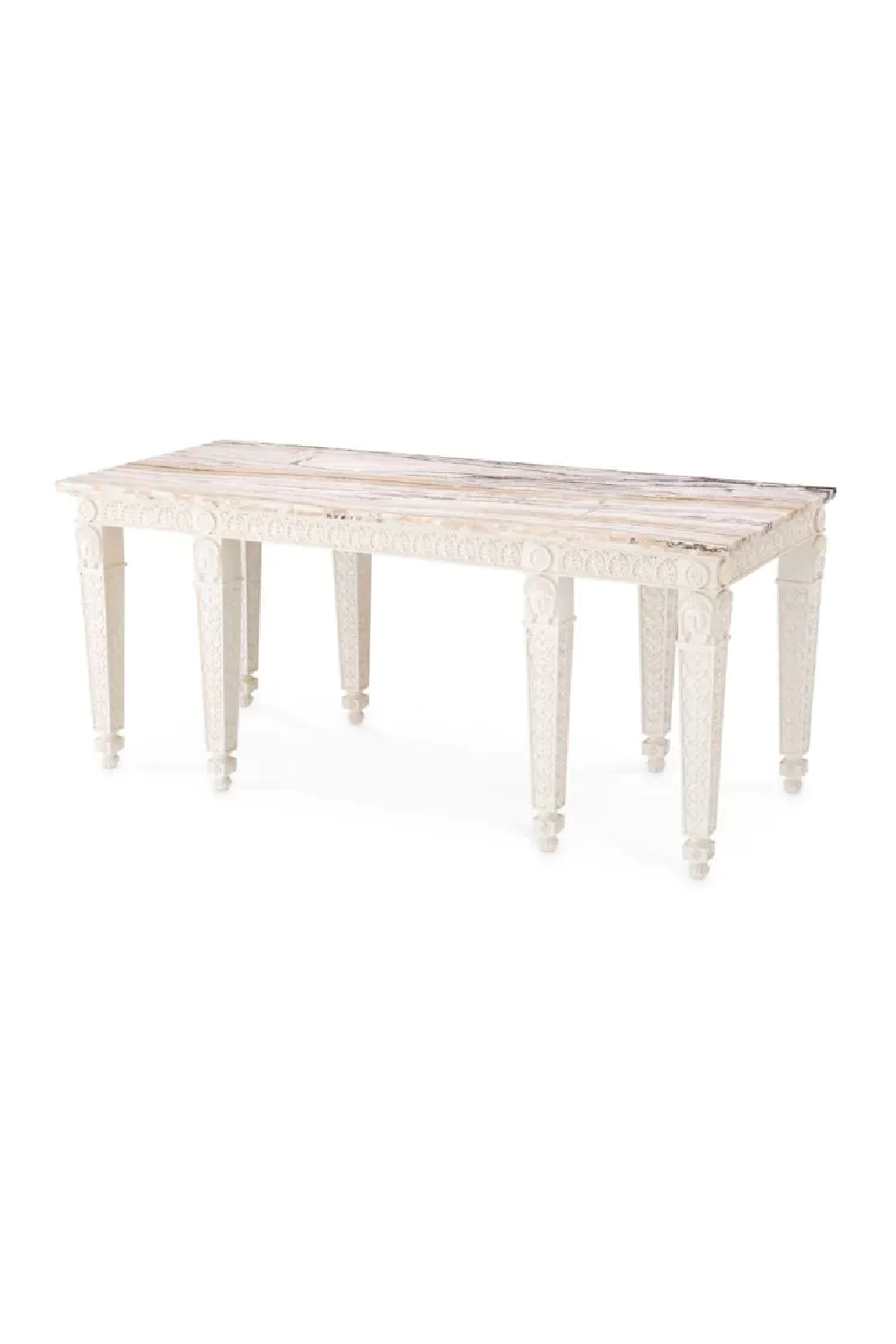 White Marble Console Table Croome Court | Eichholtz Miami
