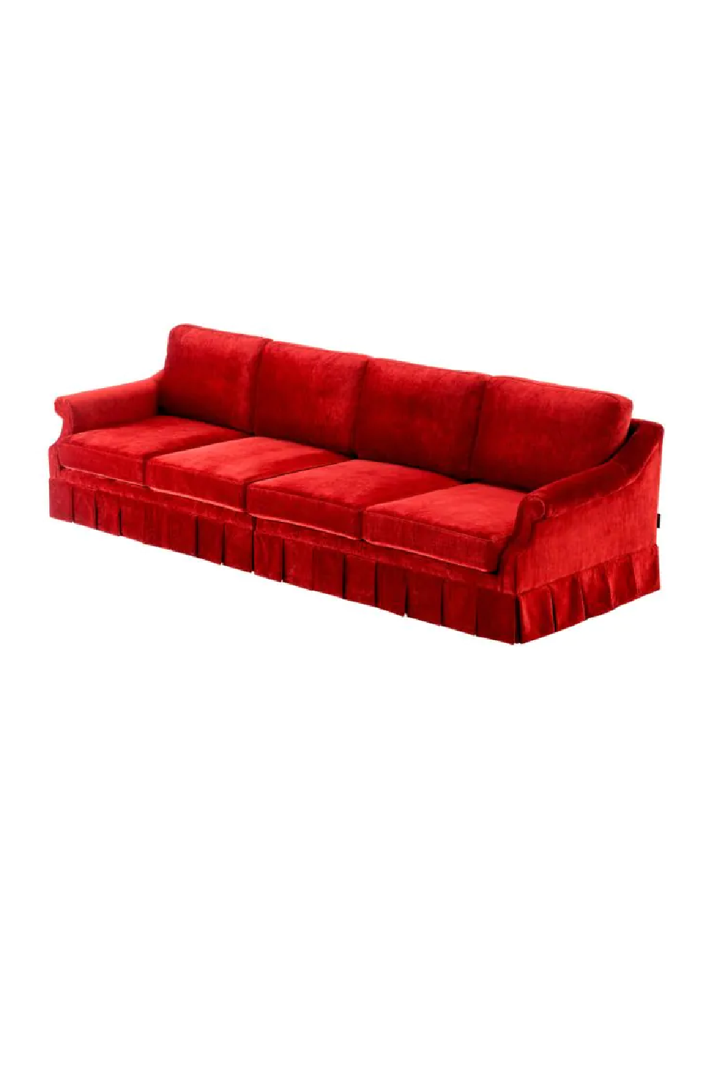 Red Velvet Frilled Sofa Verplanck | Eichholtz Miami