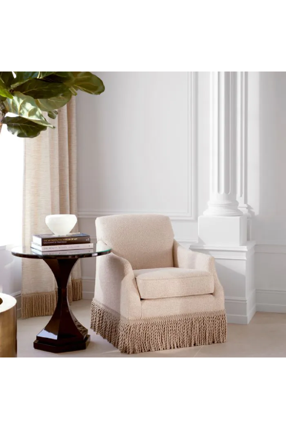 Twisted Fringe Swivel Chair Madison | Eichholtz Miami