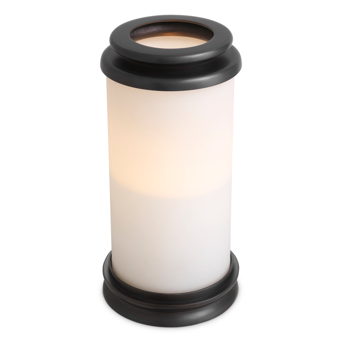 Cylindrical White Glass Hurricane L Carrington | Eichholtz Miami