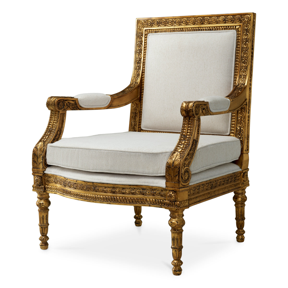 Gold Opulent Fauteuil Chair Louis | Eichholtz Miami