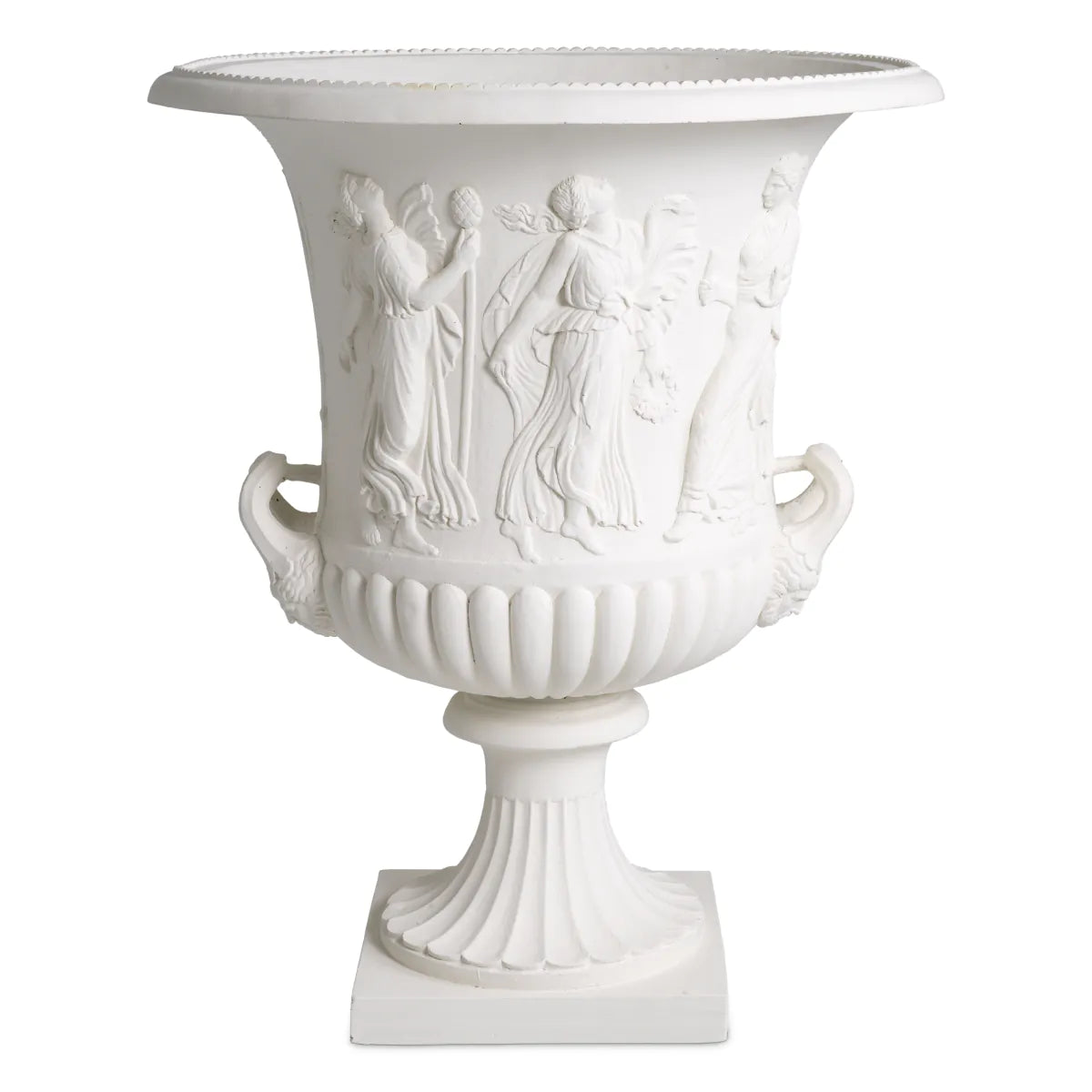 White Classical Relief Vase Calyx-krater | Eichholtz Miami