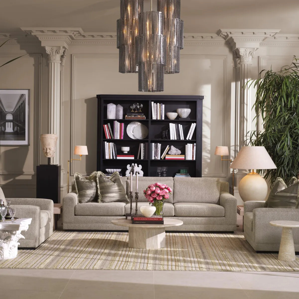 Ridged Glass Chandelier Imperial | Eichholtz Miami