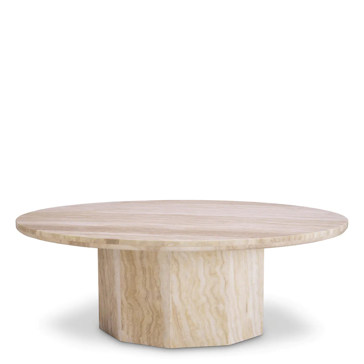 Round Travertine Coffee Table Florence | Eichholtz Miami