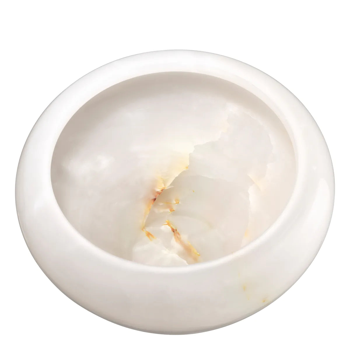 Natural Round Onyx Vase Fayum | Eichholtz Miami