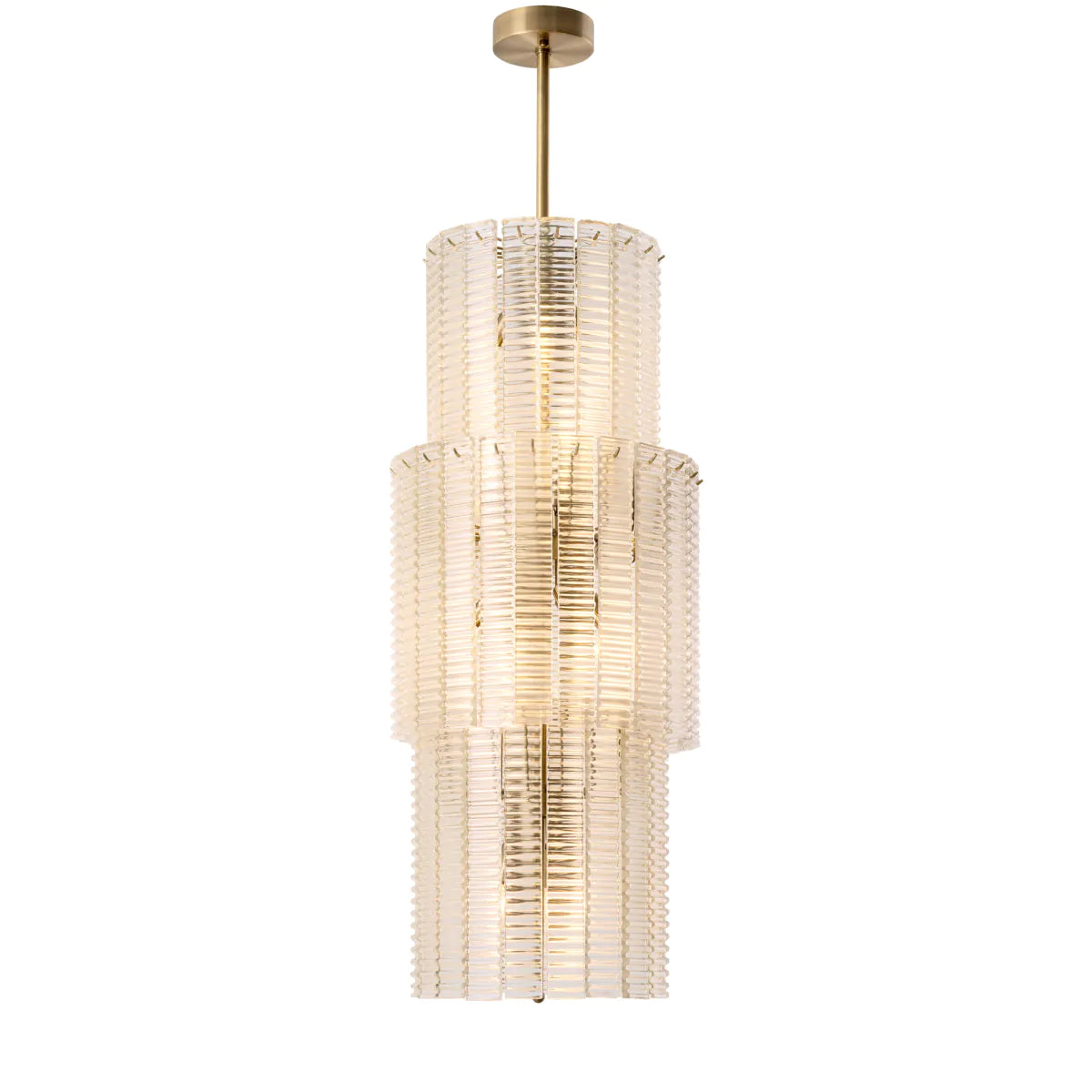 Ridged Glass Chandelier Imperial | Eichholtz Miami