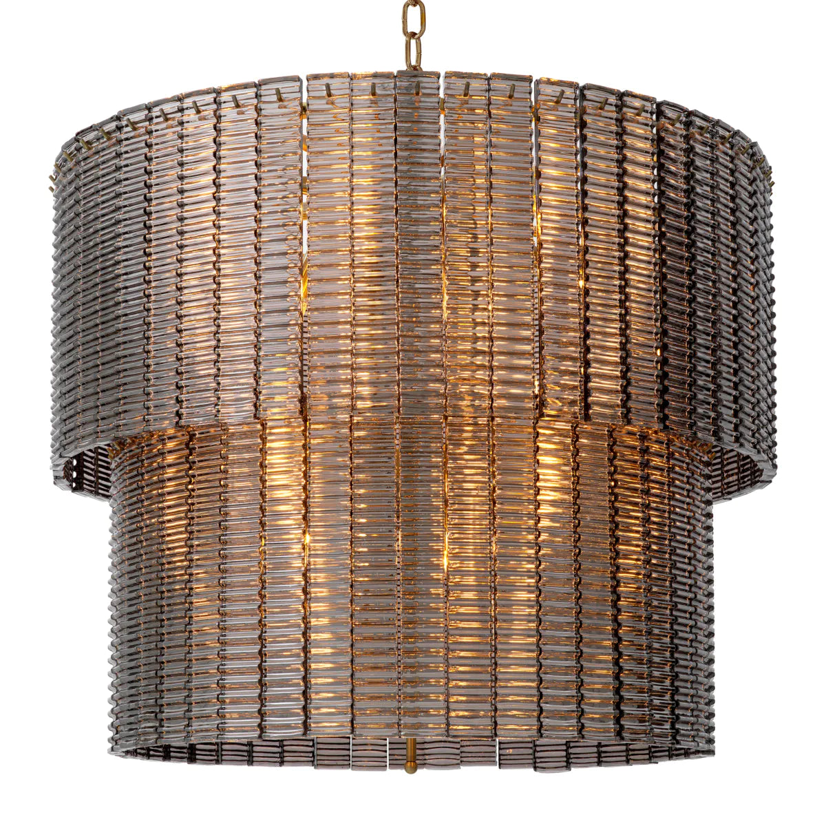 Ridged Glass Chandelier Imperial Double | Eichholtz Miami