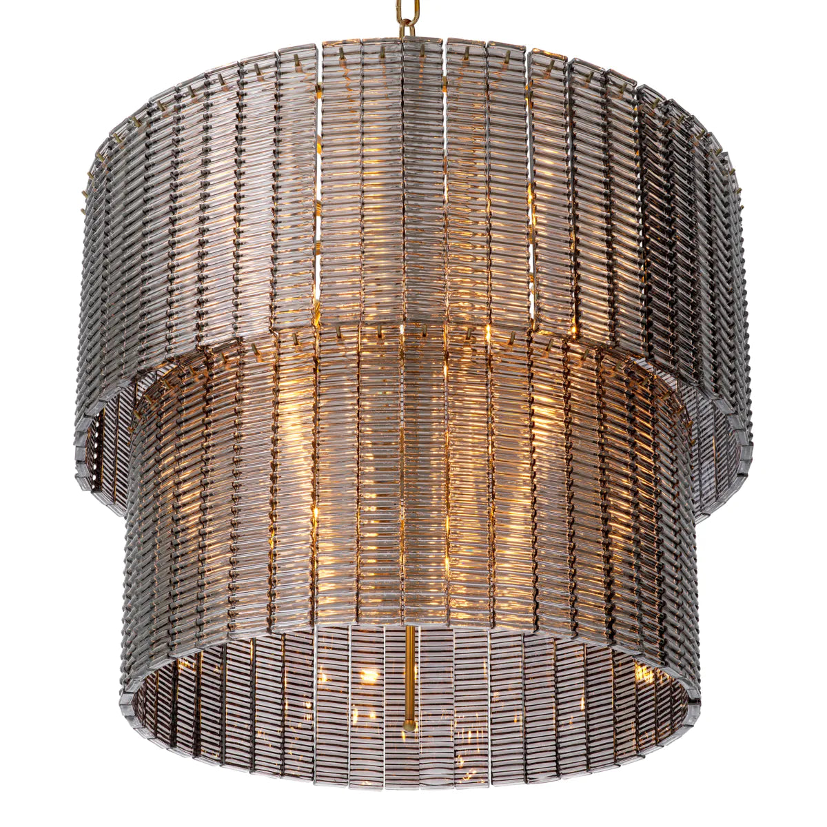 Ridged Glass Chandelier Imperial Double | Eichholtz Miami