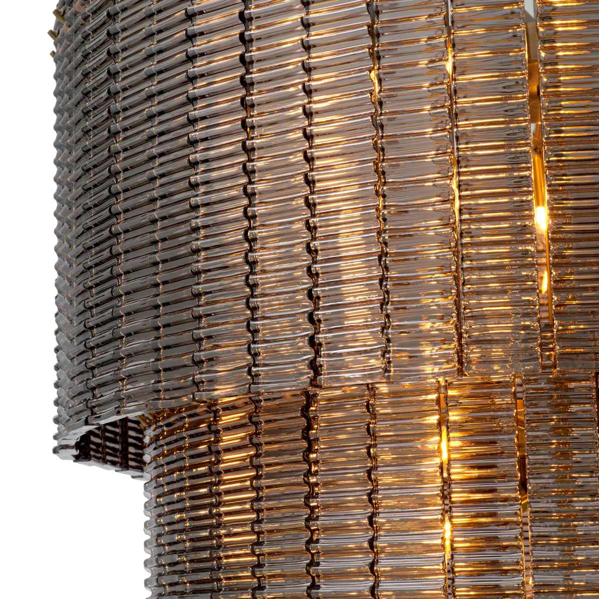 Ridged Glass Chandelier Imperial Double | Eichholtz Miami