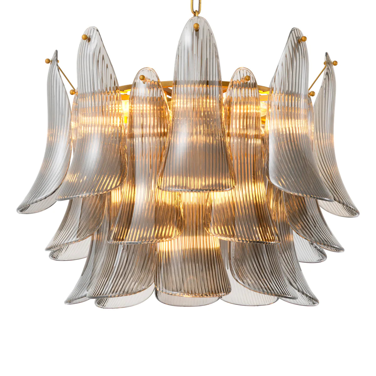 Glass Leaves Chandelier Amun | Eichholtz Miami