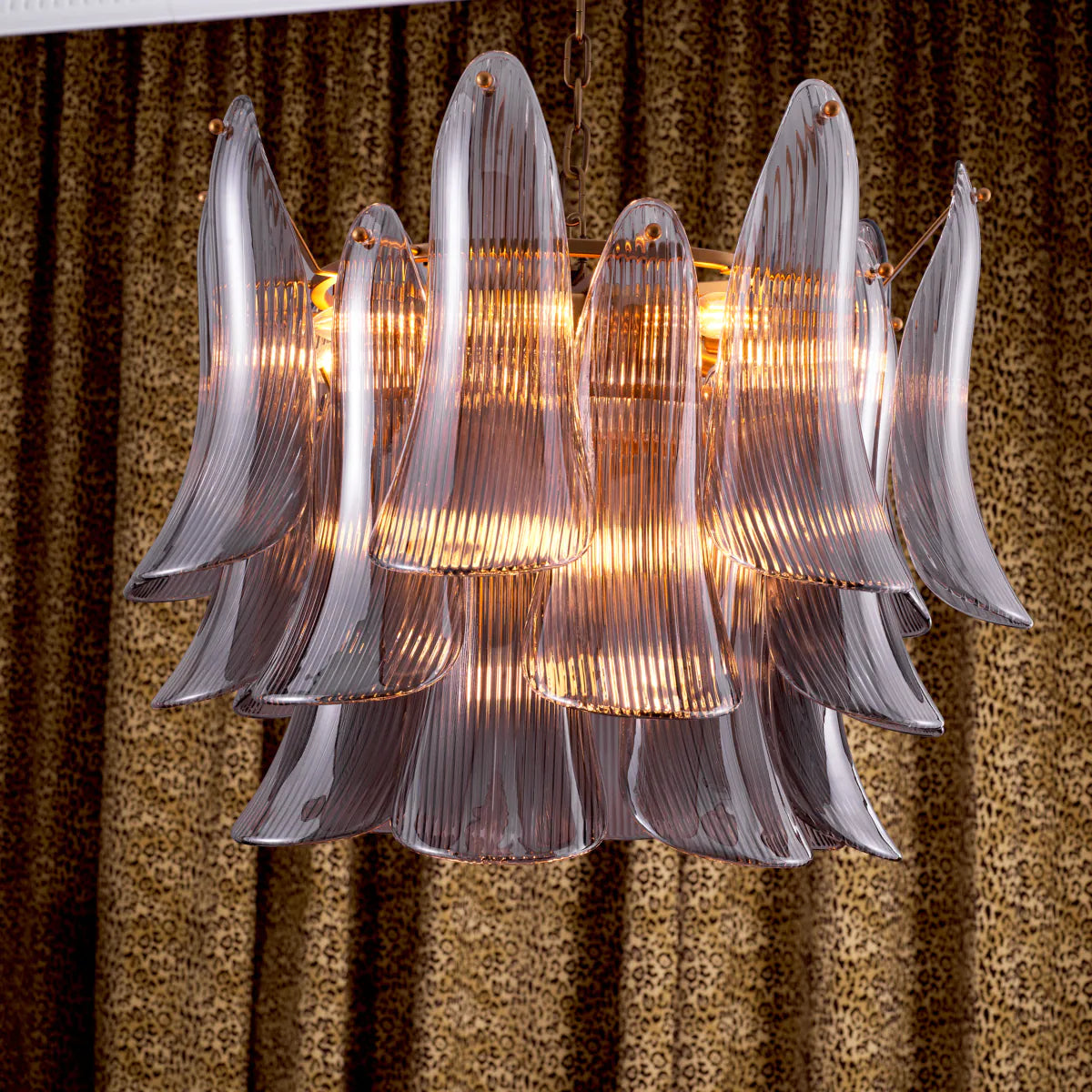 Glass Leaves Chandelier Amun | Eichholtz Miami