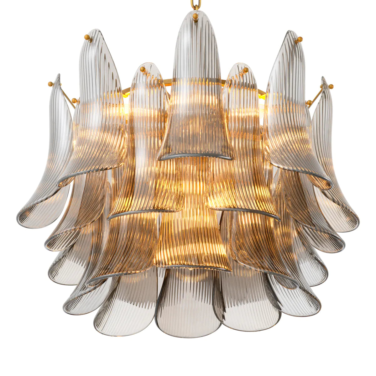 Glass Leaves Chandelier Amun | Eichholtz Miami
