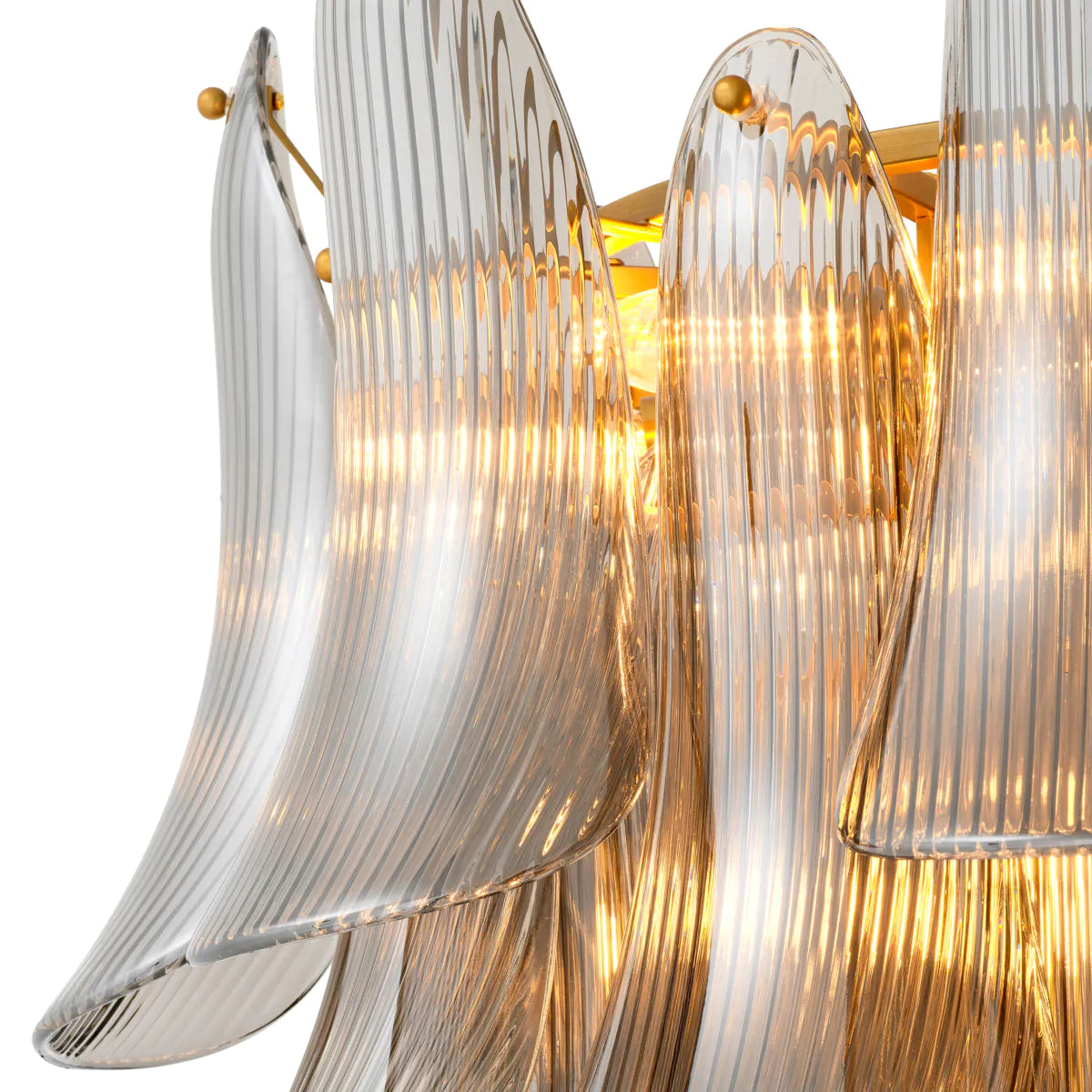 Glass Leaves Chandelier Amun | Eichholtz Miami