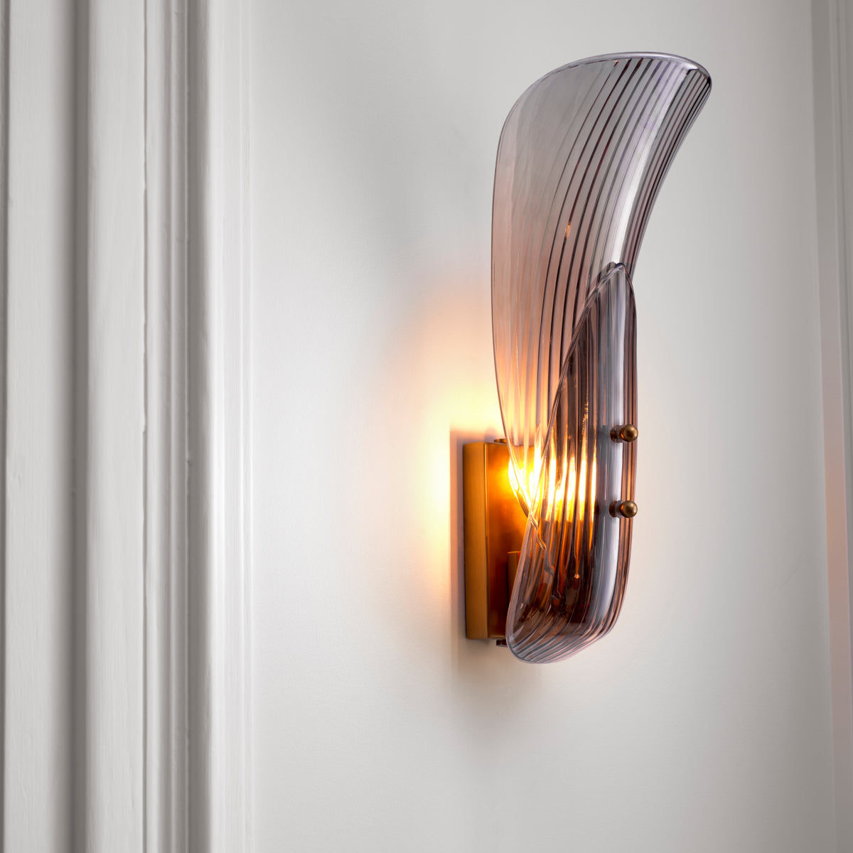 Fluted Glass Wall Lamp Amun | Eichholtz Miami