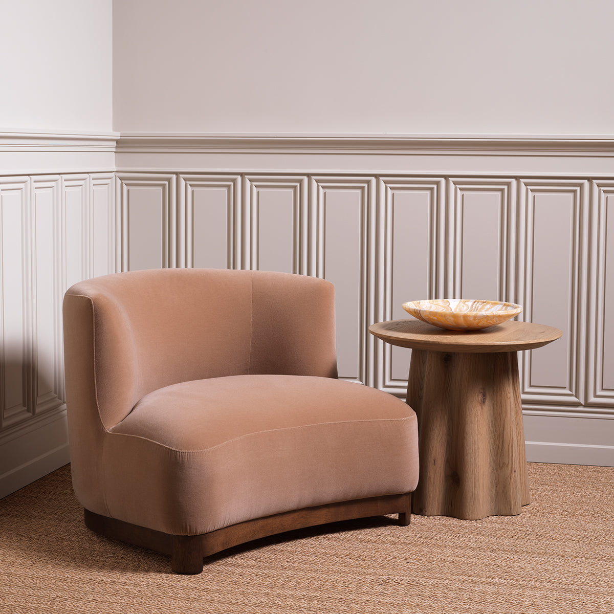 Oak Veneer Side Table Papyrus | Eichholtz Miami