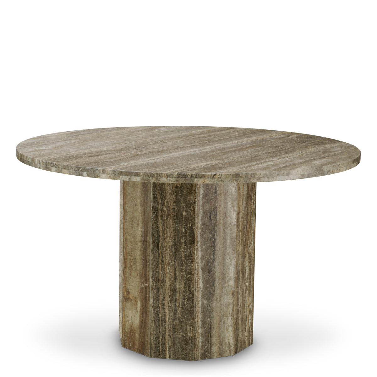 Silver Travertine Dining Table Florence | Eichholtz Miami