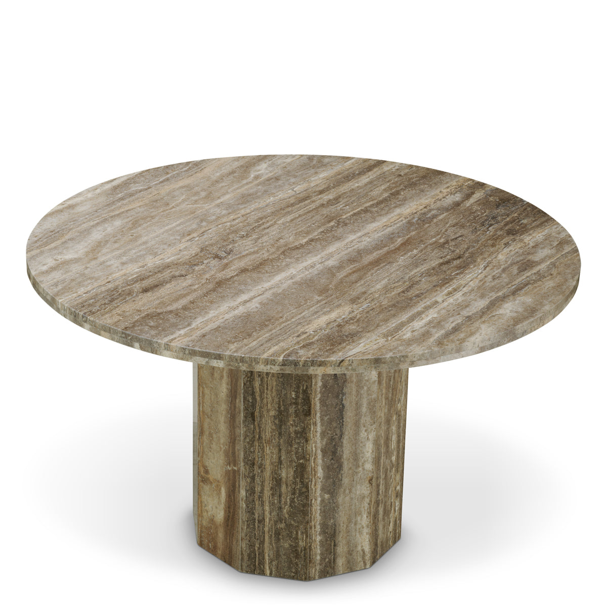 Silver Travertine Dining Table Florence | Eichholtz Miami