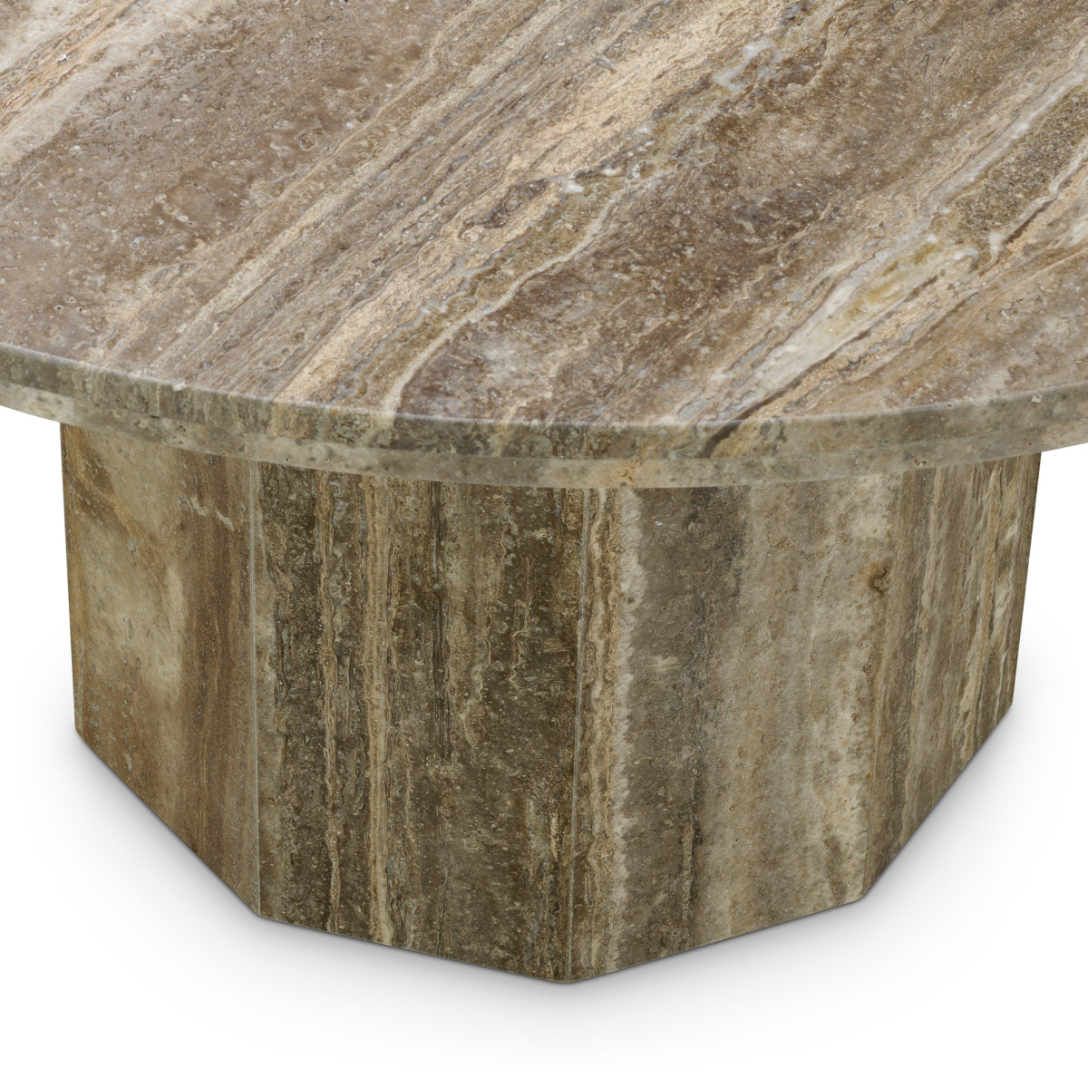Silver Travertine Dining Table Florence | Eichholtz Miami