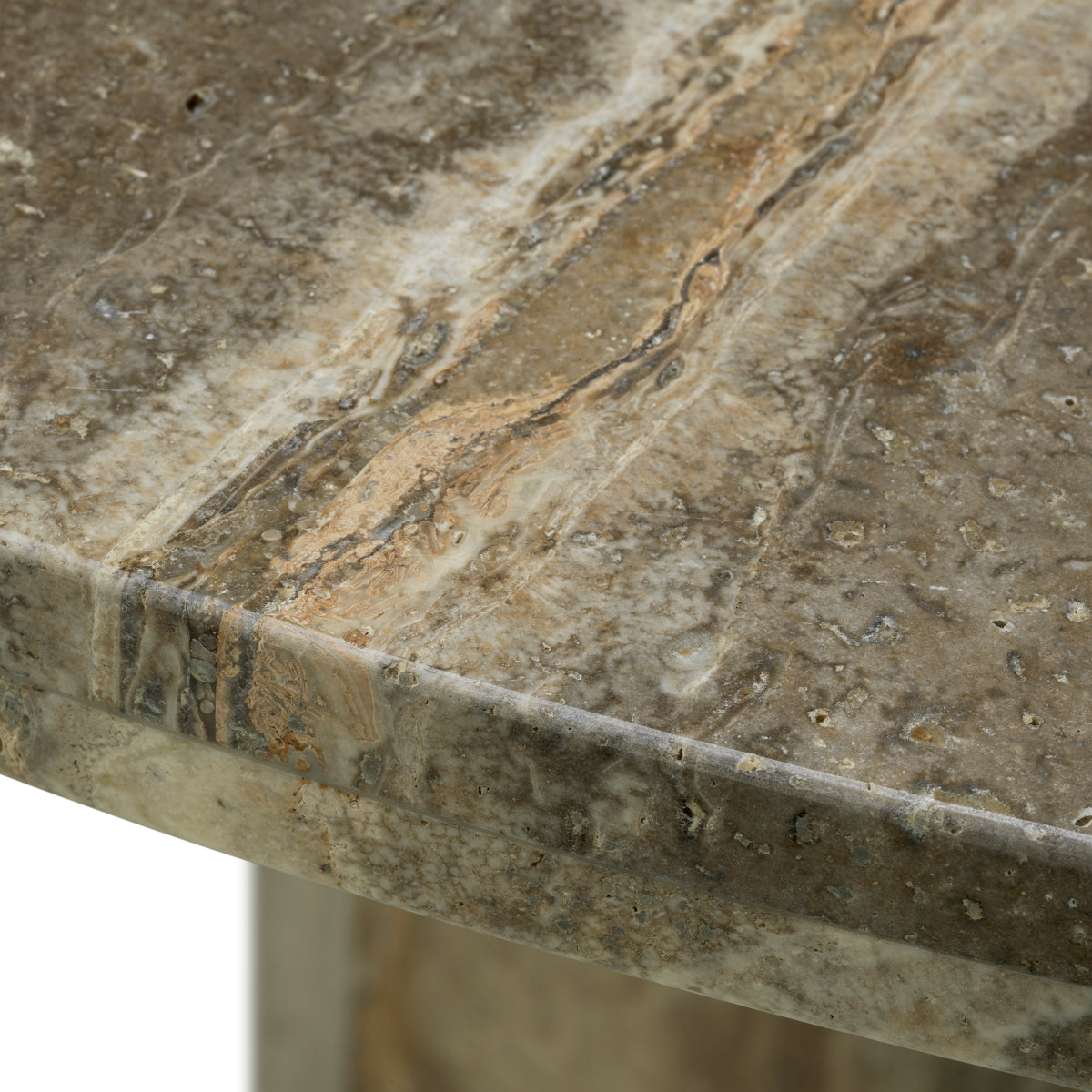 Silver Travertine Dining Table Florence | Eichholtz Miami