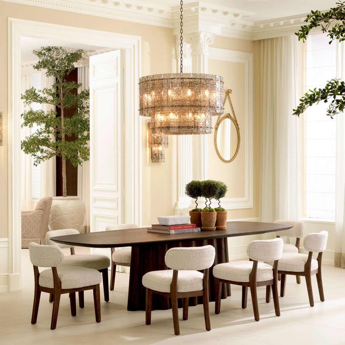 Brown Oak Dining Table Papyrus | Eichholtz Miami