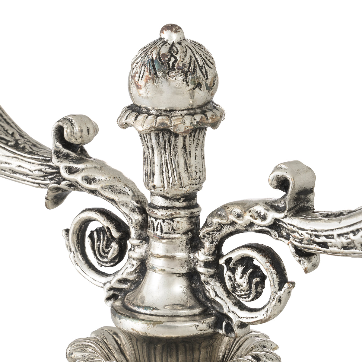 Silver 2-Stem Candle Holder Whitney | Eichholtz Miami