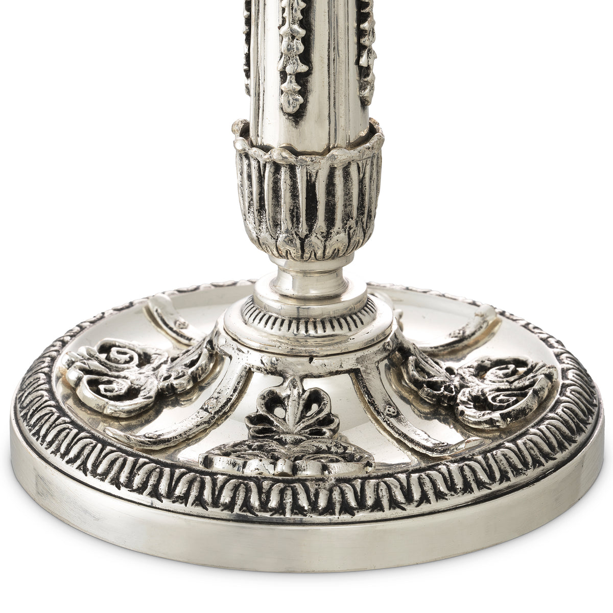 Silver 2-Stem Candle Holder Whitney | Eichholtz Miami