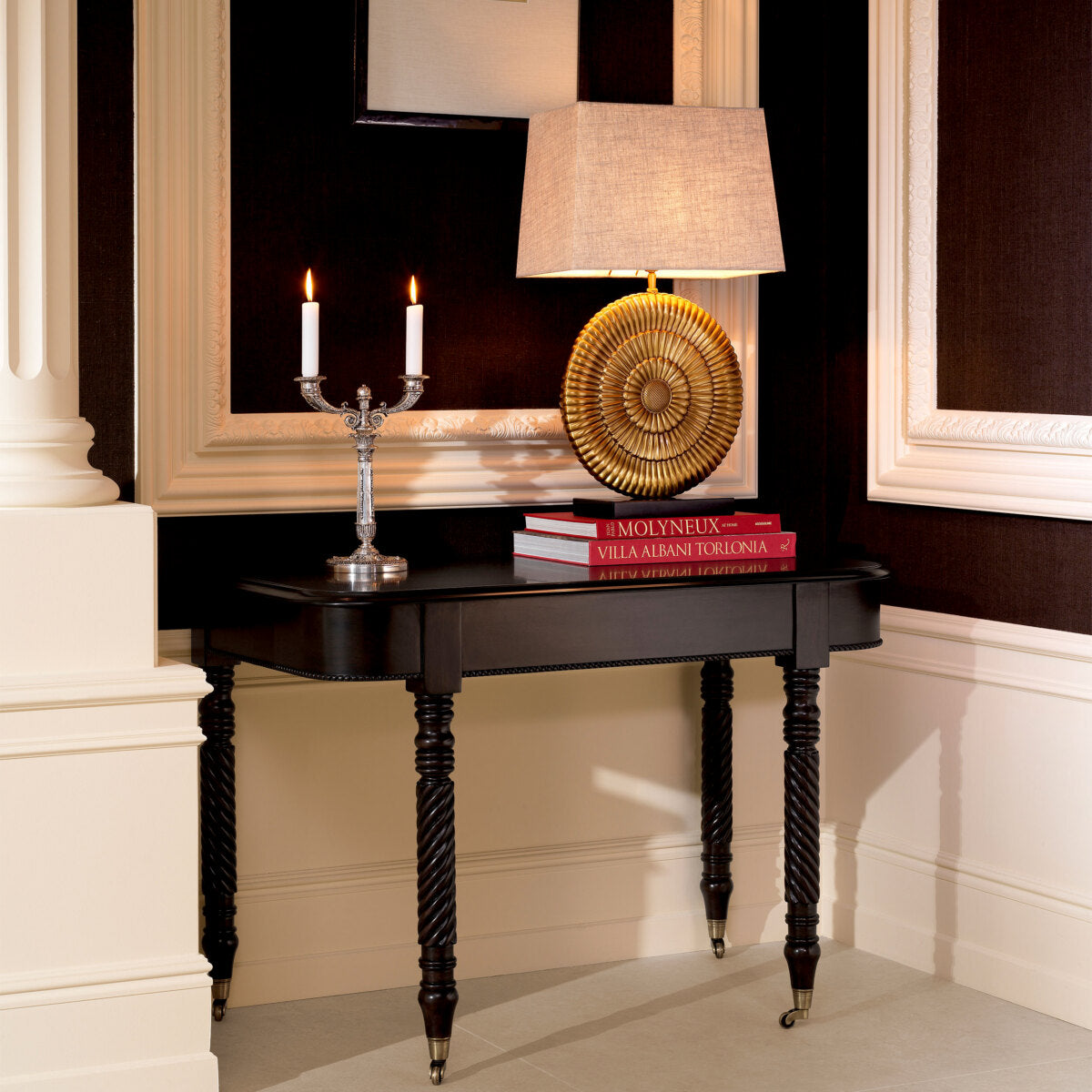 Silver 2-Stem Candle Holder Whitney | Eichholtz Miami