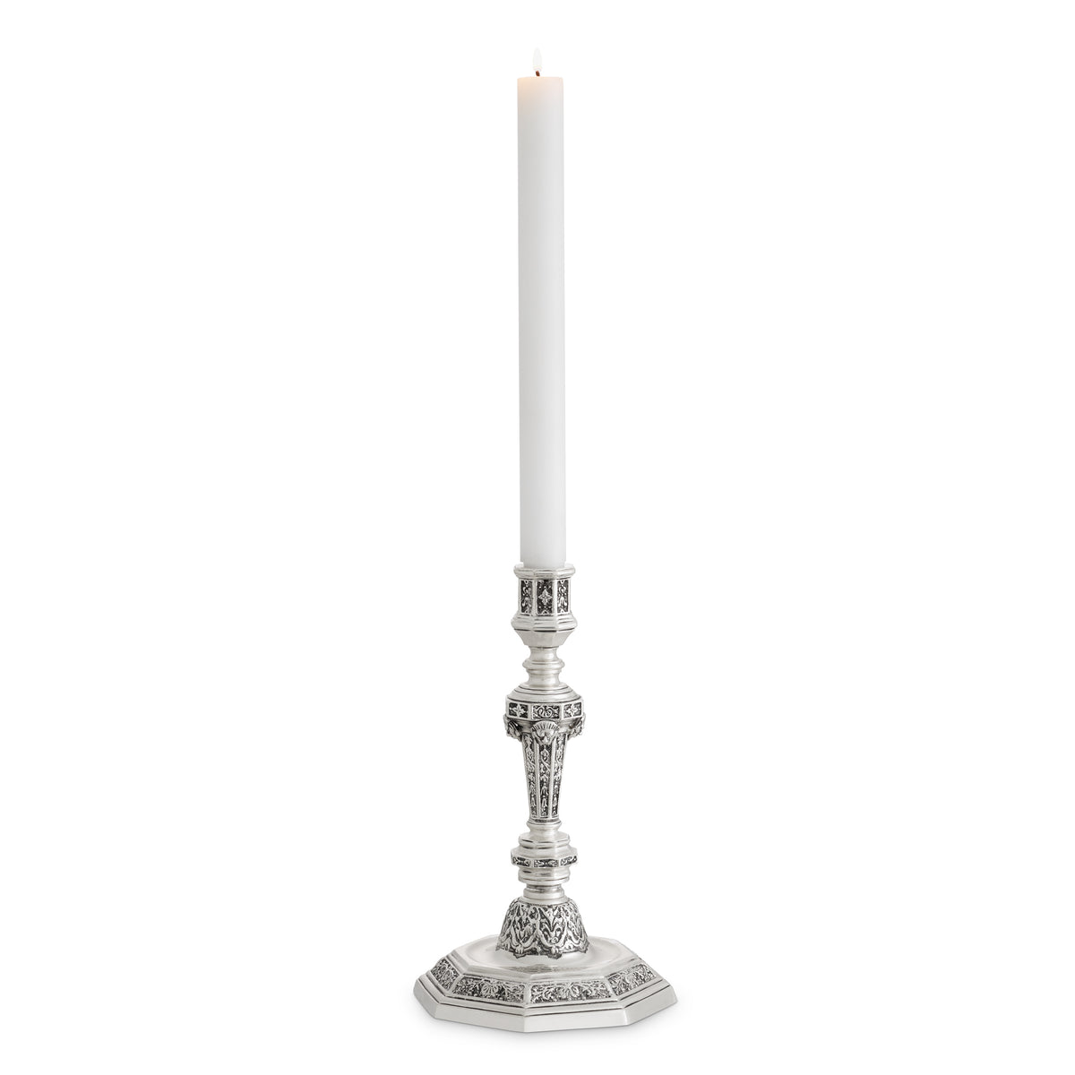 Antique Silver Candle Holder Delavigne | Eichholtz Miami