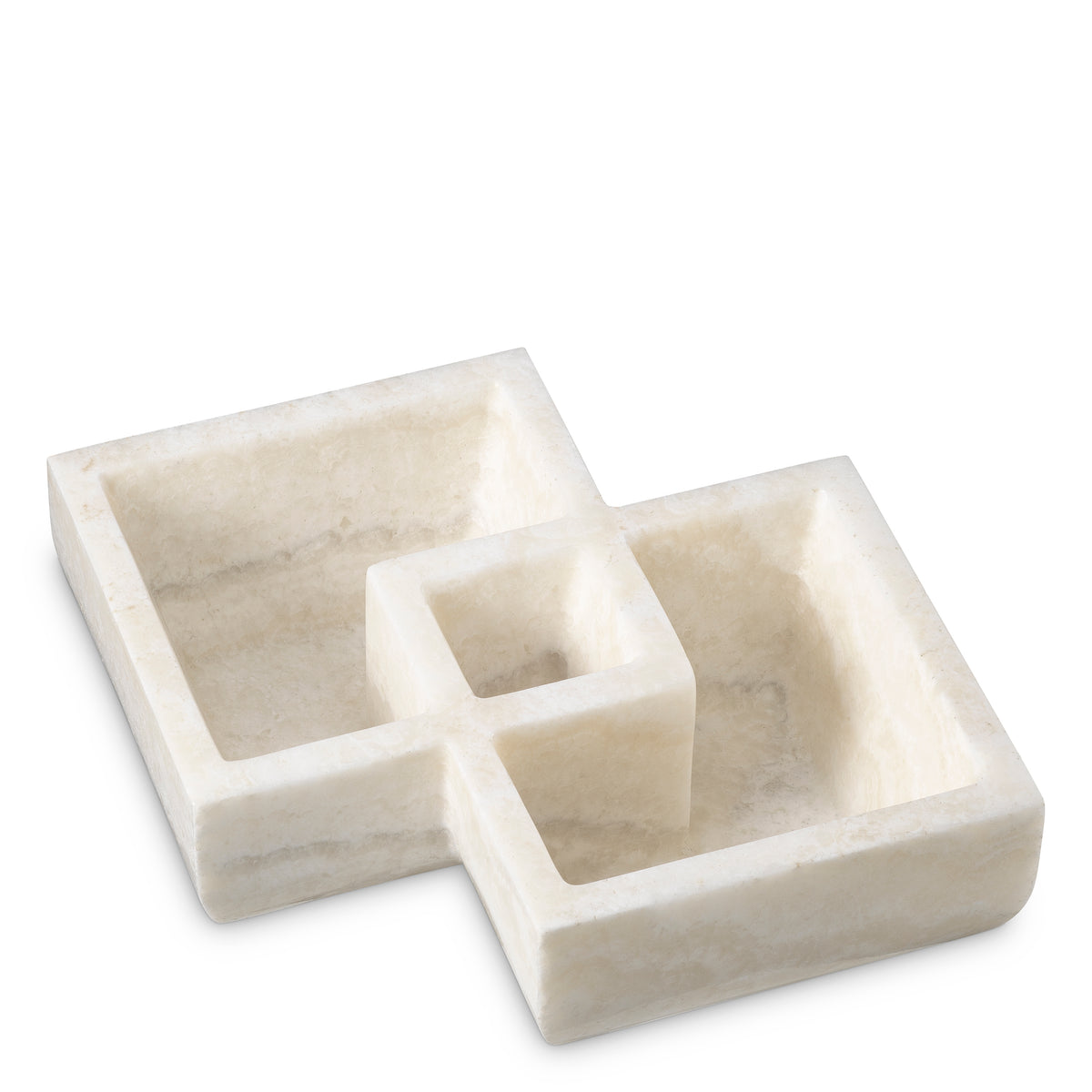 White Marble Sectioned Bowl Heber | Eichholtz Miami