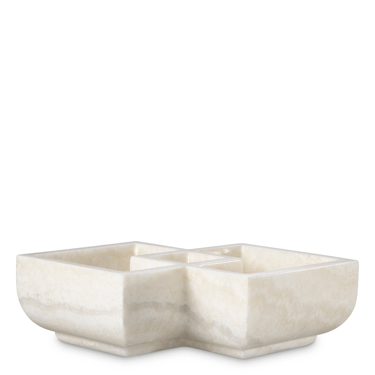 White Marble Sectioned Bowl Heber | Eichholtz Miami