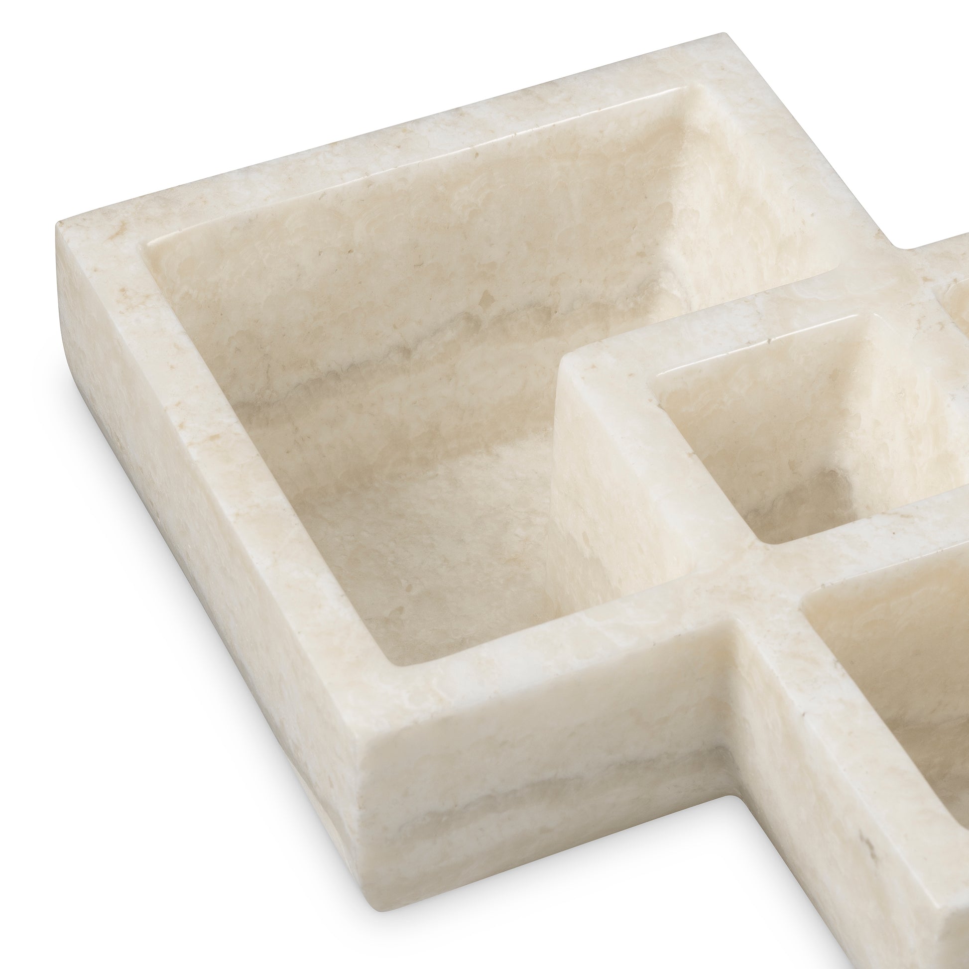 White Marble Sectioned Bowl Heber | Eichholtz Miami