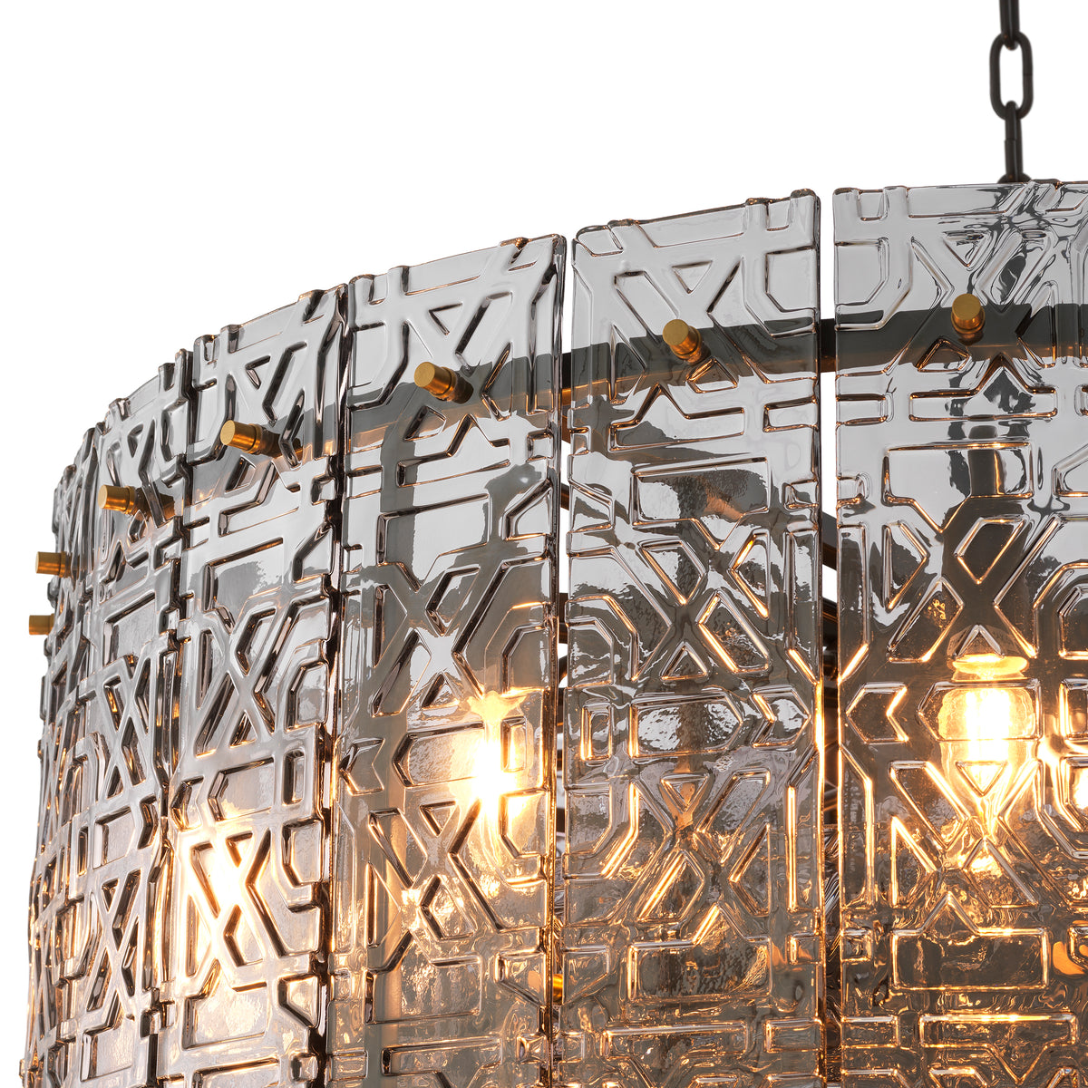 2-Tiered Glass Panel Chandelier Georgette | Eichholtz Miami