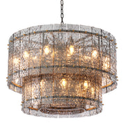 2-Tiered Glass Panel Chandelier Georgette | Eichholtz Miami