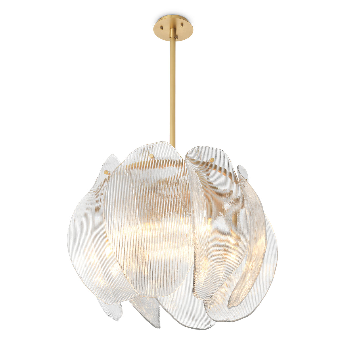 Clear Glass Chandelier Hibis L | Eichholtz Miami
