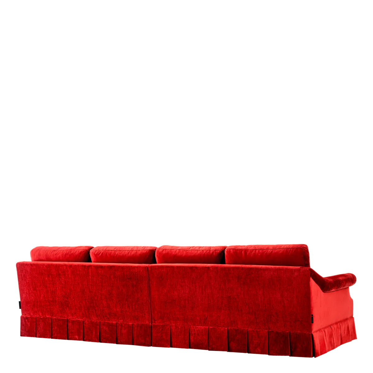 Red Velvet Frilled Sofa Verplanck | Eichholtz Miami