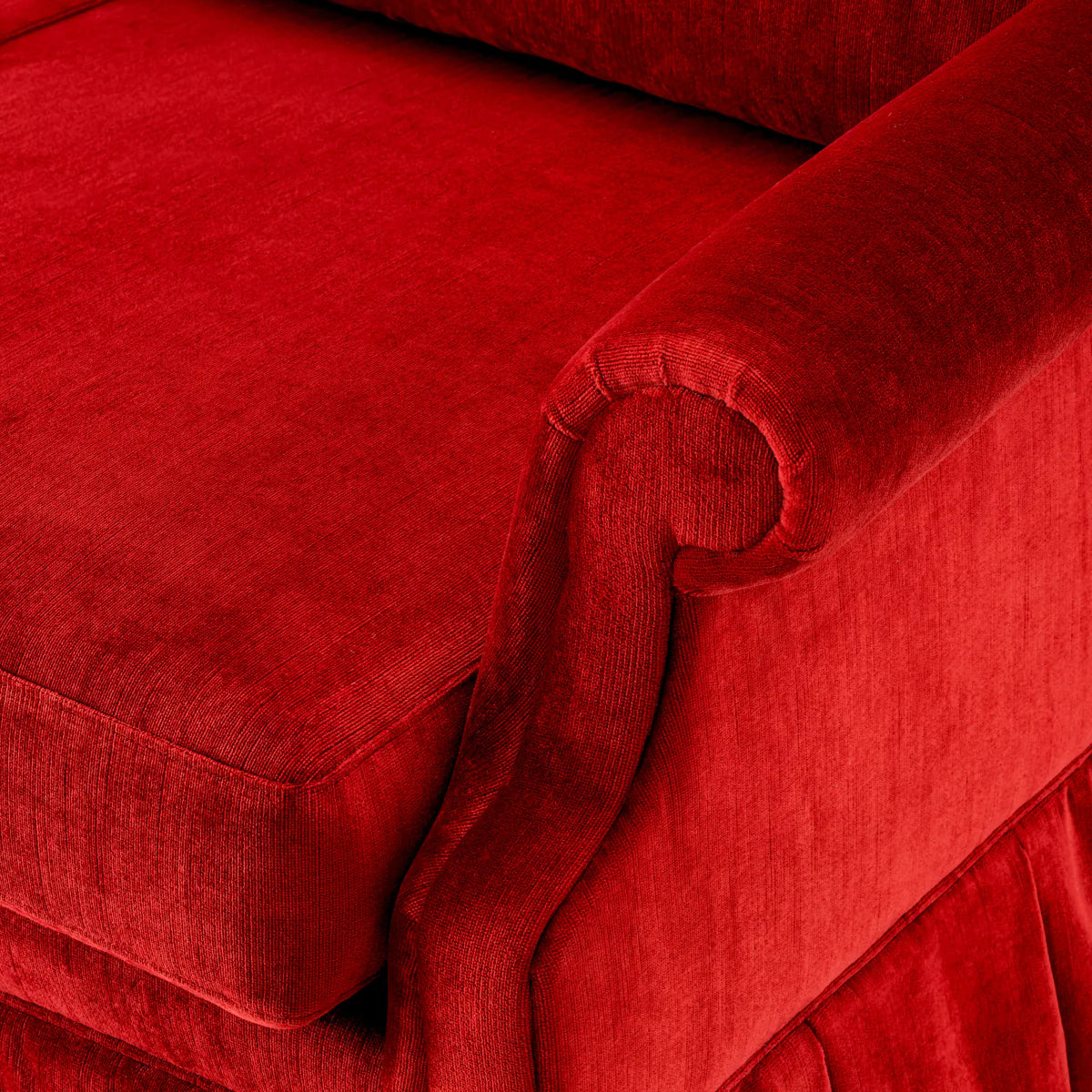 Red Velvet Frilled Sofa Verplanck | Eichholtz Miami