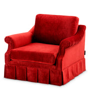 Velvet Frilled Lounge Chair Verplanck | Eichholtz Miami