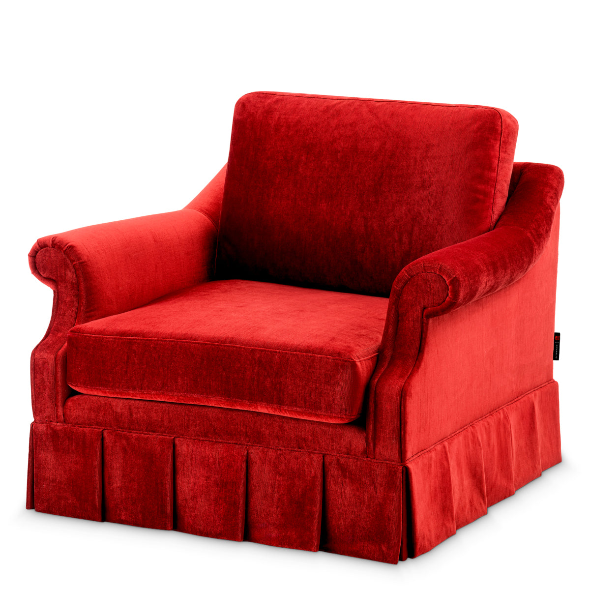 Velvet Frilled Lounge Chair Verplanck | Eichholtz Miami
