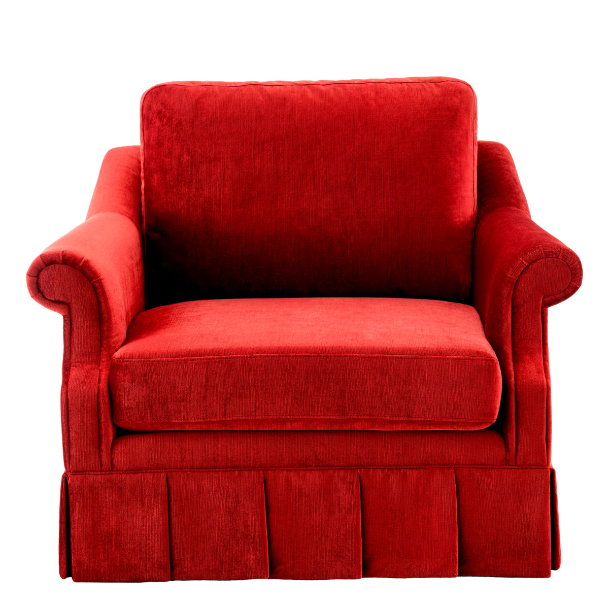 Velvet Frilled Lounge Chair Verplanck | Eichholtz Miami