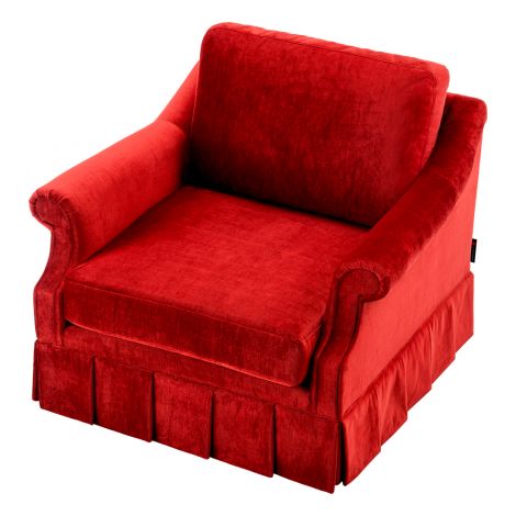 Velvet Frilled Lounge Chair Verplanck | Eichholtz Miami