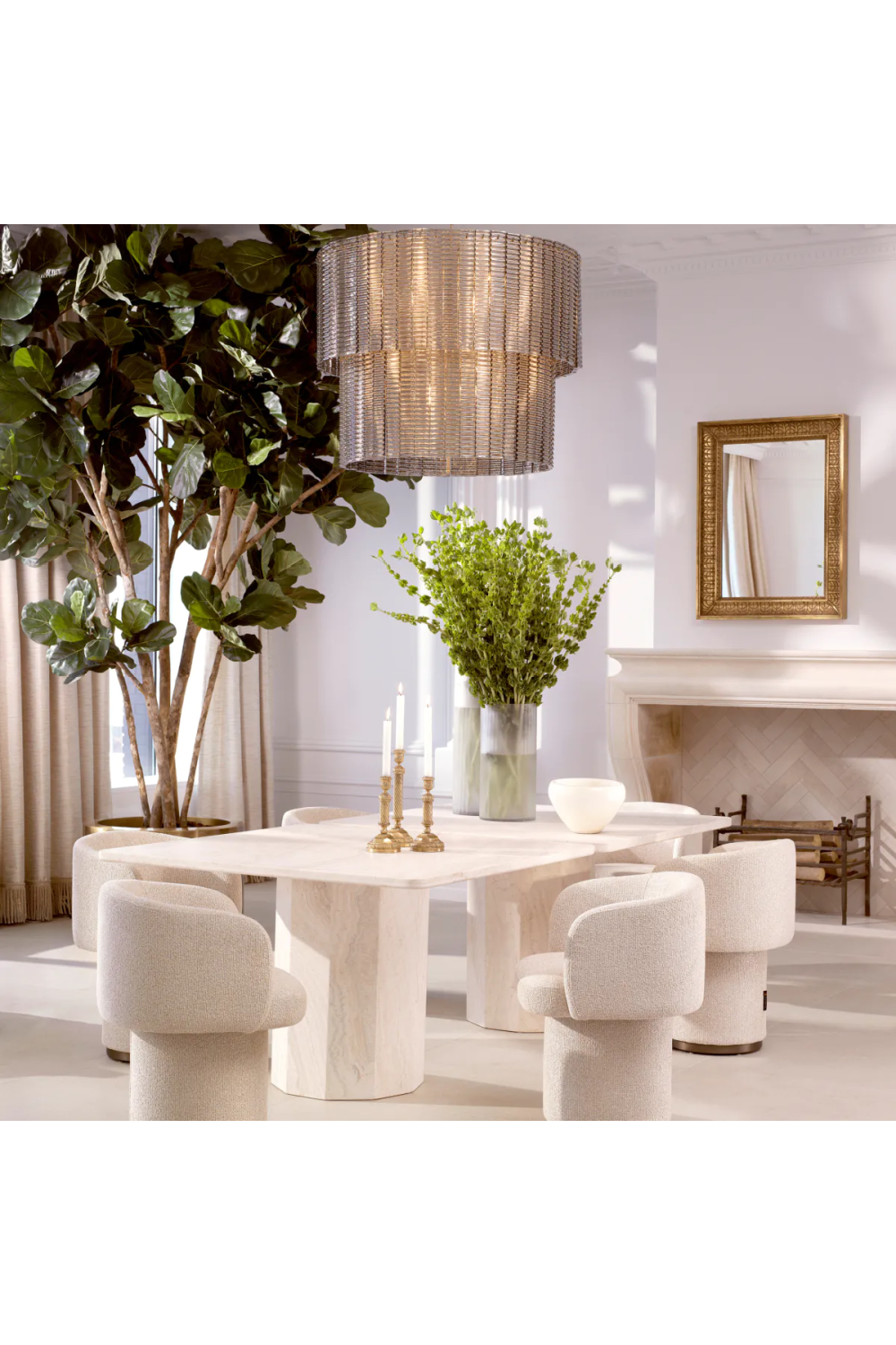 Glass Layered Chandelier Almeria | Eichholtz Miami