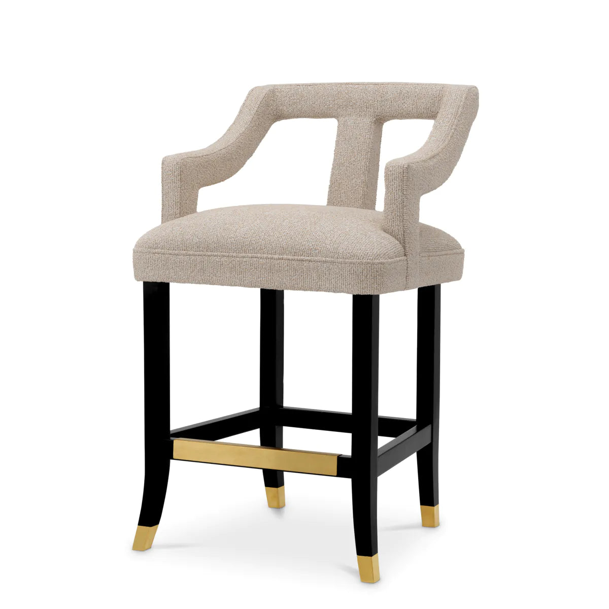 Beige Cut-Out Counter Stool Roumier | Eichholtz Miami