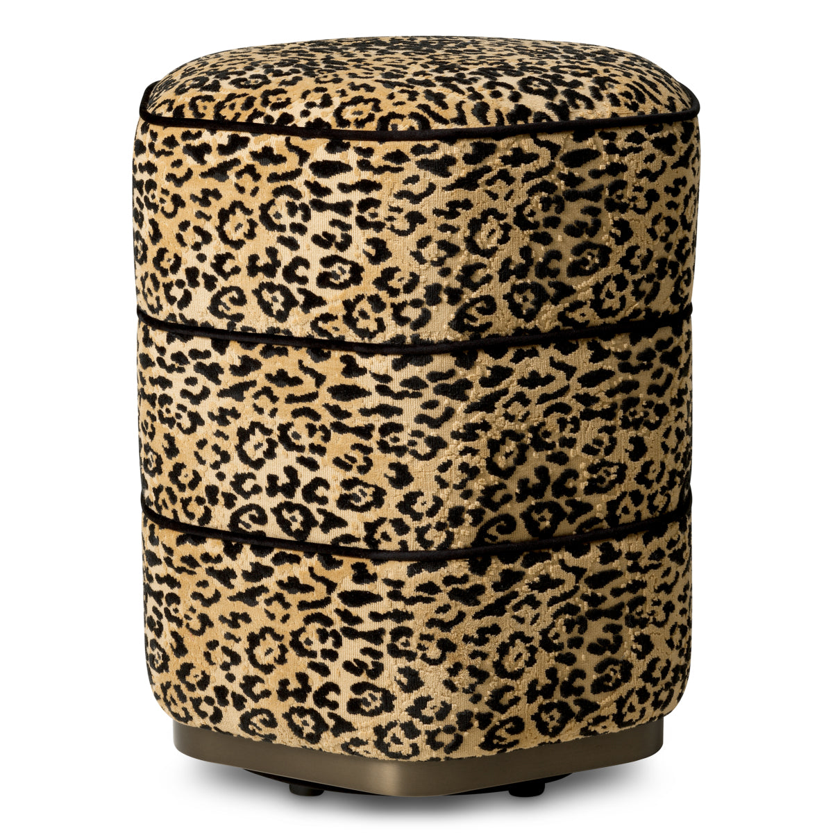 Leopard Fabric Stool Roosevelt | Eichholtz Miami