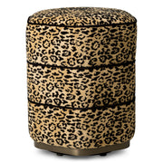 Leopard Fabric Stool Roosevelt | Eichholtz Miami