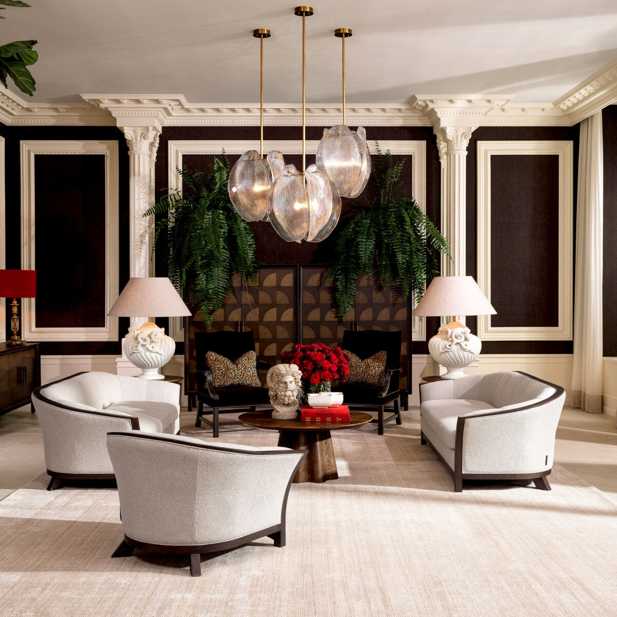 Wooden Framed Beige Sofa Bleecker | Eichholtz Miami