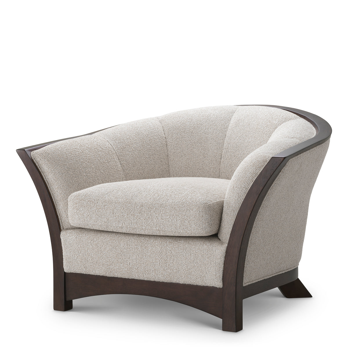 Wooden Framed Beige Lounge Chair Bleecker | Eichholtz Miami